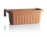 Bama Fioriera Rondine di 50 cm da balcone, Terracotta