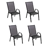 Baroni Home Set Sedie da Giardino con Schienale Alto, Sedie da Esterno per Giardino, Terrazza,...