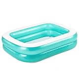 Bestway 54005 Piscina per famiglie gonfiabile trasparente, 200 x 146 x 48 cm - verde