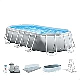 Intex 26796 Piscina Ovale, Grigio, 503 x 274 x 122 cm, 13365 L