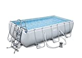 Bestway 56441 Piscina Power Steel Frame Rettangolare, 404x201x100 cm