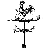 JJDSN Gallo Galletto Segnavento in Acciaio Inox Paletto da Giardino Segnavento Strumenti di...