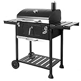 MasterCook - Barbecue a carbonella in Acciaio con Ruote Robusto e Stabile con Doppia griglia,...