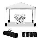 Baroni Home Gazebo da Giardino 3x3 m con 4 sacchi peso e Sacca di Trasporto, Tenda da esterno per...