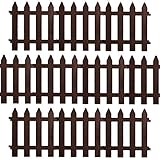 Vilde Recinzione decorativa da giardino, 30 x 30 cm, 3 m, 10 pezzi (marrone)