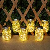 Lanterna Solare Esterno - AUTOLA 6 Pezzi 30 LED Lanterne da Esterno, Lampade Solari Barattolo IP65...