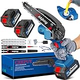 CEEPUY Mini Motosega a Batteria per Potatura con 8000mAh Batterie, 8 Pollici Sega a Batteria con...